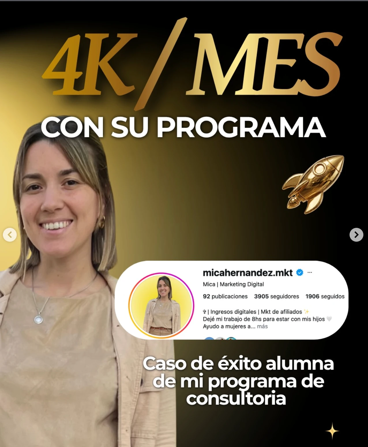 Mica Hernández: 4K por mes con su programa